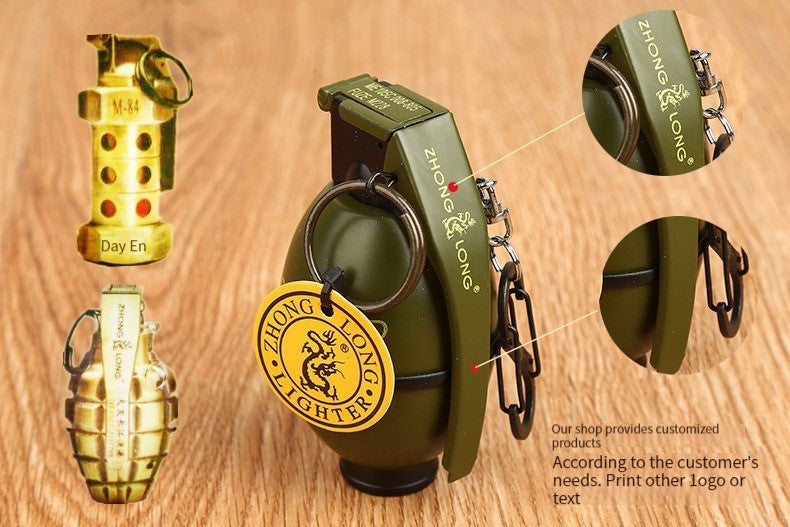 Machine Paint Grenade Windproof Gas Lighter