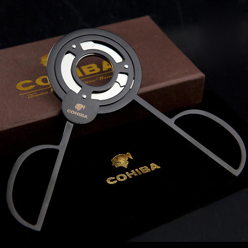 COHIBA Triple 3 Blades Stainless Steel Black Plated Cigar Cutter