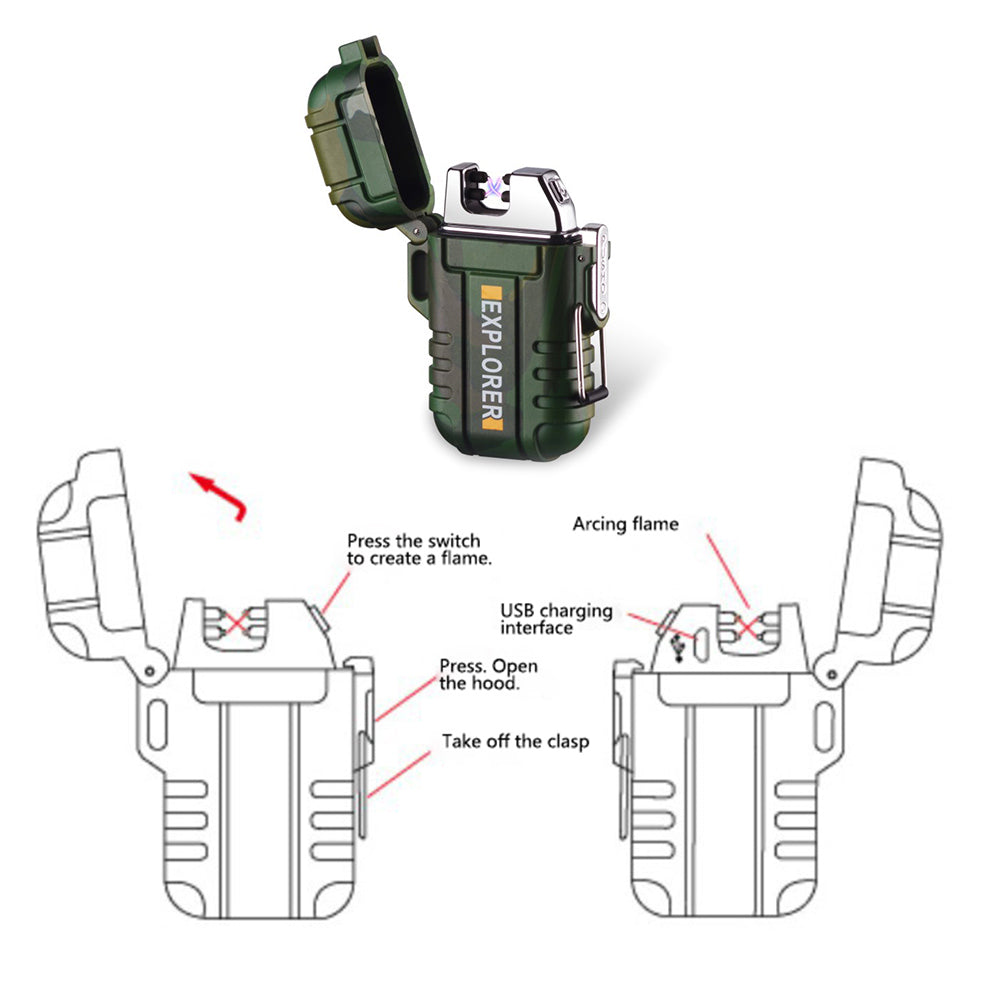 Outdoor Sports Camping Jet Lighter Windproof Waterproof