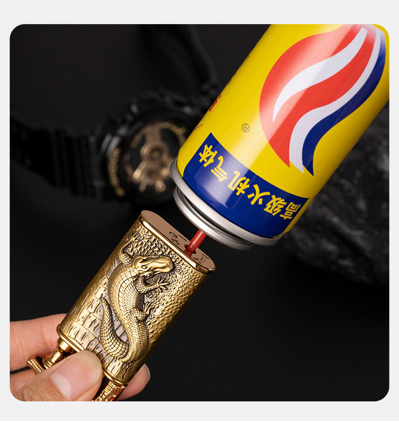 3D Relief Dragon Crocodile Double Fire Lighter