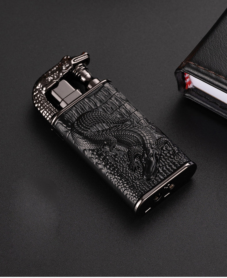 3D Relief Dragon Crocodile Double Fire Lighter